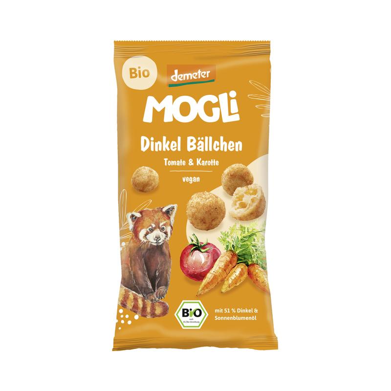 Mogli Dinkel Bällchen, Tomate und Karotte 10 Stück zu 40 g