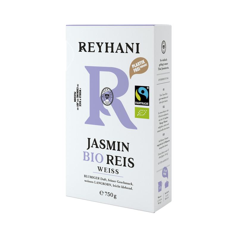 Reyhani Reyhani Bio Thai Jasmin weiß Fairtrade 750g 6er Karton 12 Stück zu 750 g