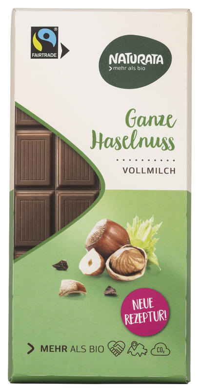 NATURATA - Ganze Haselnuss Schokolade 10 Stück zu Vollmilch