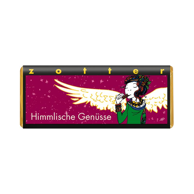 Zotter Schokolade Himmlische Genüsse" - Ge Nüsse 10 Stück zu 70 g"