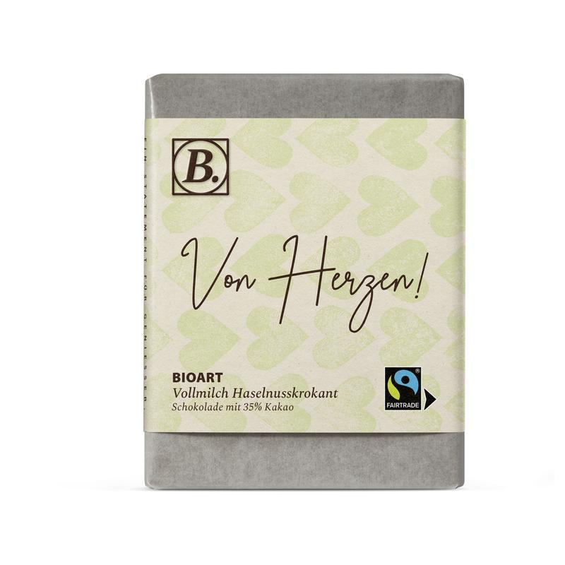 BioArt AG B. Schokolade Von Herzen 70g bio, FT-Cert. 10 Stück zu 70 g