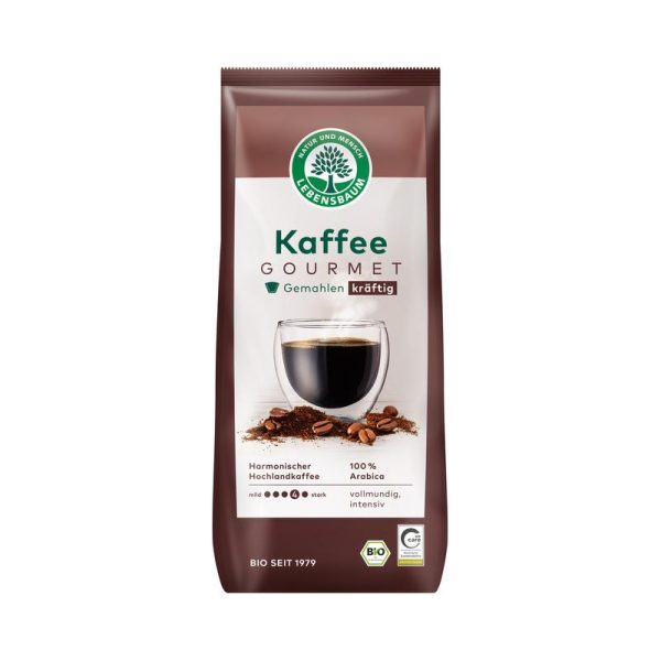 Lebensbaum Kaffee Gourmet, gemahlen, kräftig 12 Stück zu 500 g