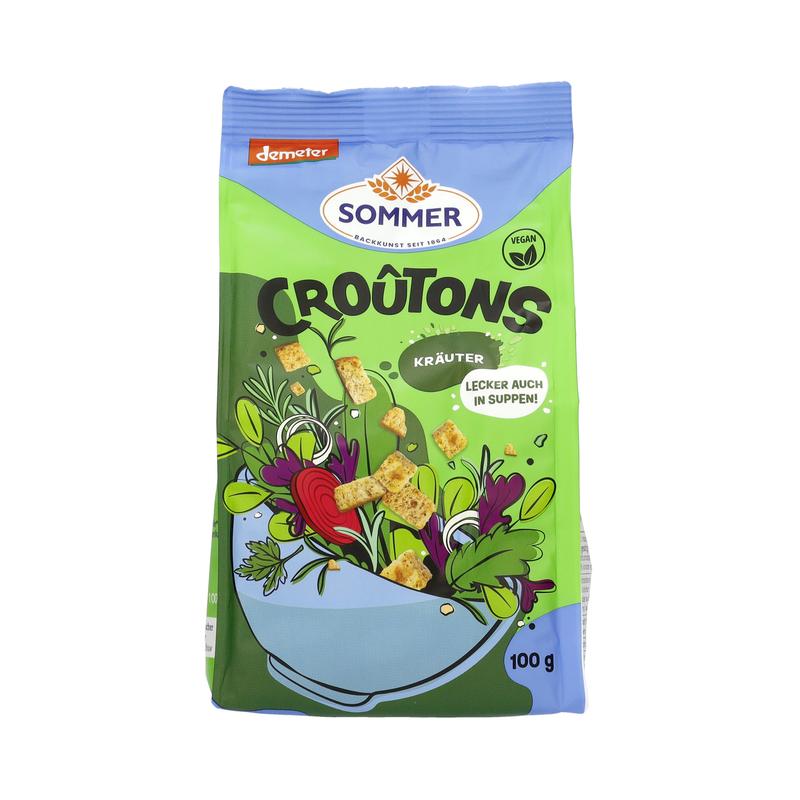 Croutons-Kraeuter-Geroestete-Brotwuerfel-Sommer