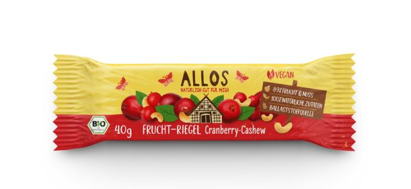 Allos - Frucht-Riegel Cranberry Cashew 25 Stück zuAllos - Frucht-Riegel Cranberry Cashew