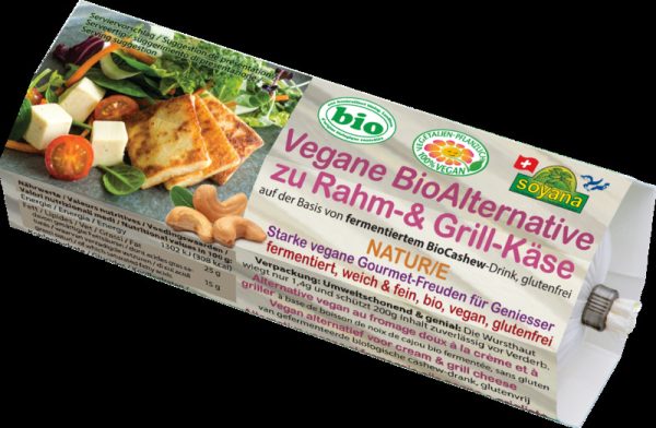 Soyana - Vegane BioAlternative zu Rahm- & Grill-Käse Natur 5 Stück zu 200 g