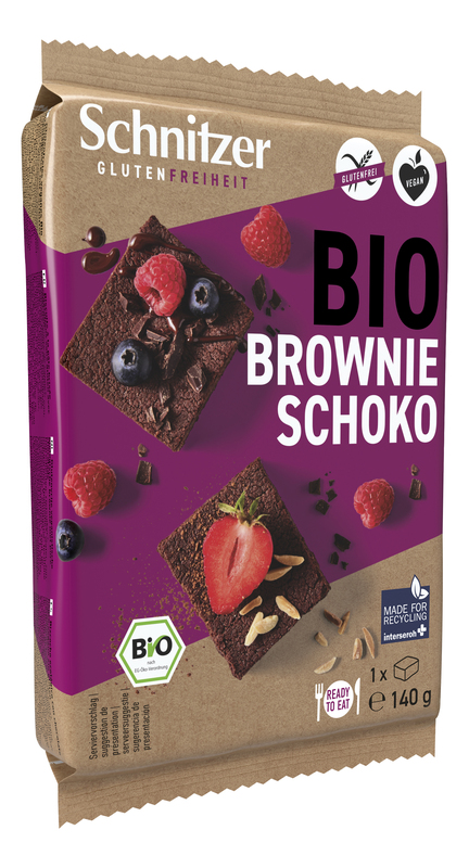 Schnitzer GLUTENFREIHEIT - Bio Brownie Schoko 12 Stück zuSchnitzer GLUTENFREIHEIT - Bio Brownie Schoko