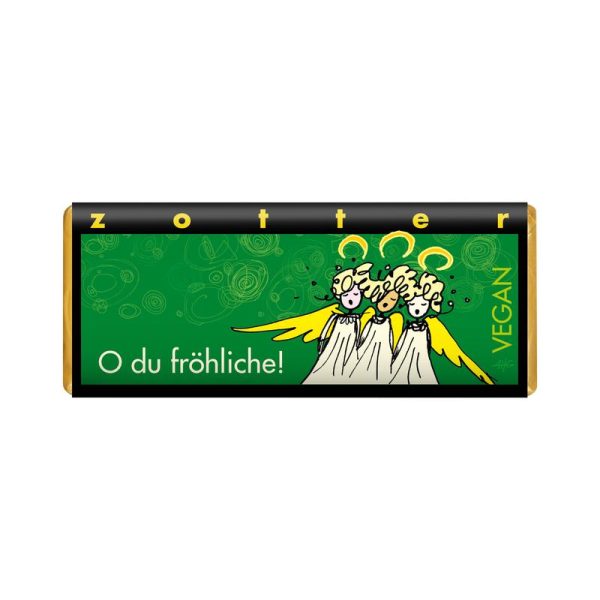 Zotter Schokolade O du fröhliche"- Schokomousse mit Rum 10 Stück zu 70 g"