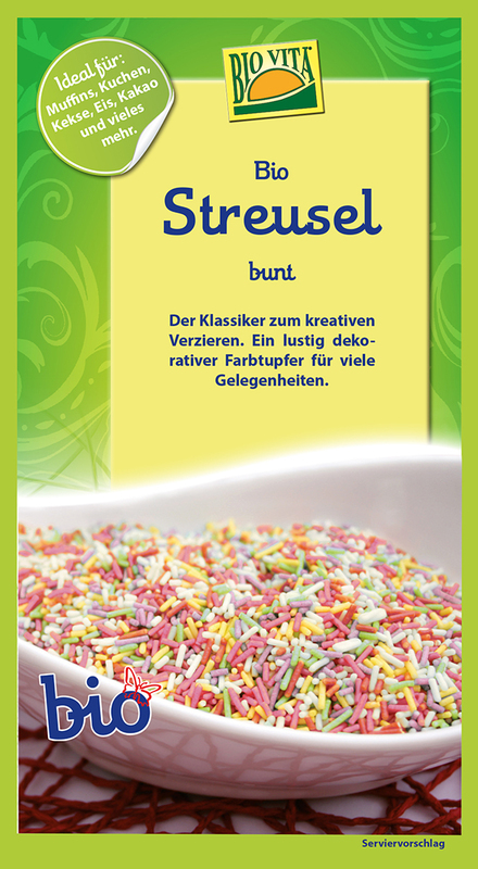 BIOVITA - Streusel bunt bio 12 Stück zuBIOVITA - Streusel bunt bio