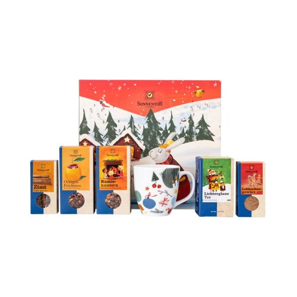Sonnentor Weihnachten Geschenkkarton 31,5x28,5x10,5 cm 4 Packungen zu 1 Stück