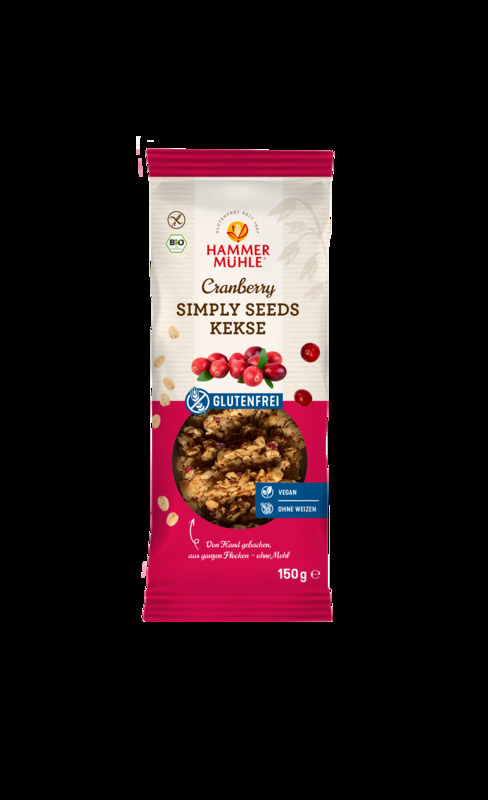 Hammermühle - Bio Simply Seeds Kekse Cranberry gf 7 Stück zuHammermühle - Bio Simply Seeds Kekse Cranberry gf