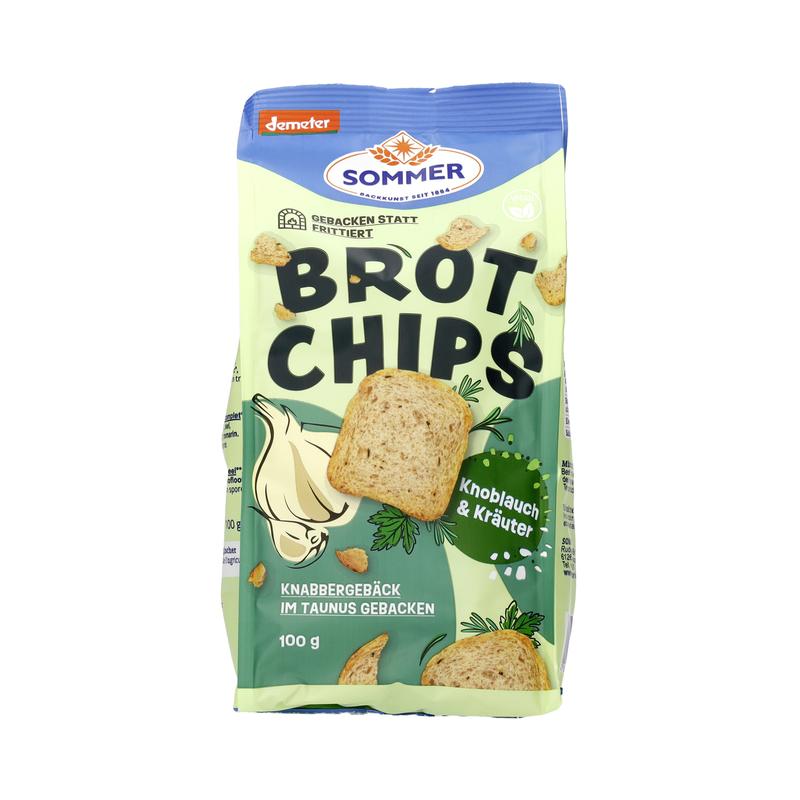 Sommer Demeter Brot Chips - Knoblauch & Kräuter 5 Stück zu 100 g