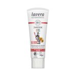 mikroplastikfrei palmölfrei vegan vegan zertifiziert Naturkosmetikprodukte Detail EAN 4021457652310 Abmessungen 5.5 x 15.7 x 3.5 cm UVP 4,39 € 2,54 € / TB 4 TB / KT 3,39 € / 100 ML Lavera Naturkosmetik - Zahncreme Kids Fluoridfrei