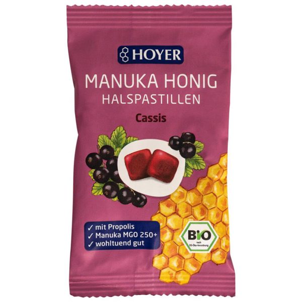 Hoyer – Manuka Honig Halspastillen Cassis