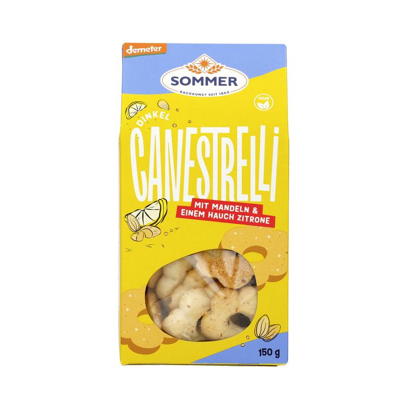 Sommer Dinkel Canestrelli mit Mandeln & Zitrone 6 Stück zu 150 g