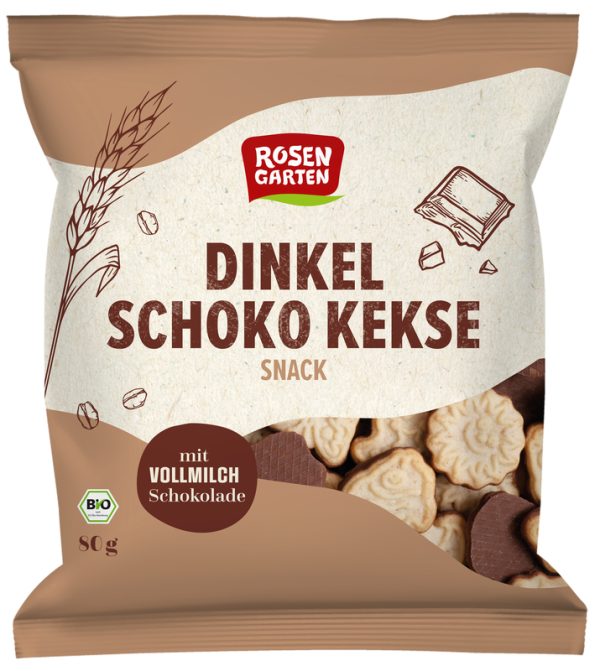 Rosengarten - Dinkel Schoko Kekse Snack 10 Stück zuRosengarten - Dinkel Schoko Kekse Snack