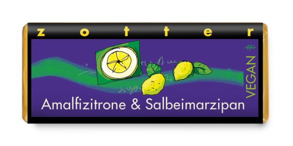 Zotter Schokolade - Amalfizitrone & Salbeimarzipan VEGAN 70 g