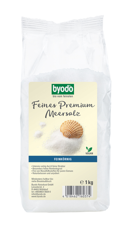 Byodo - Premium Meersalz, feinkörnig 5 Stück zu 1 kg