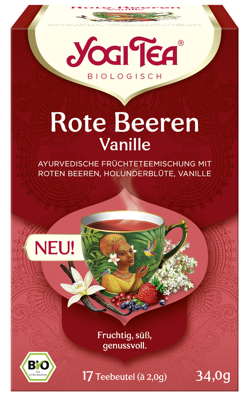 Yogi Tea - Rote Beeren Vanille 6 Stück Teebeutel