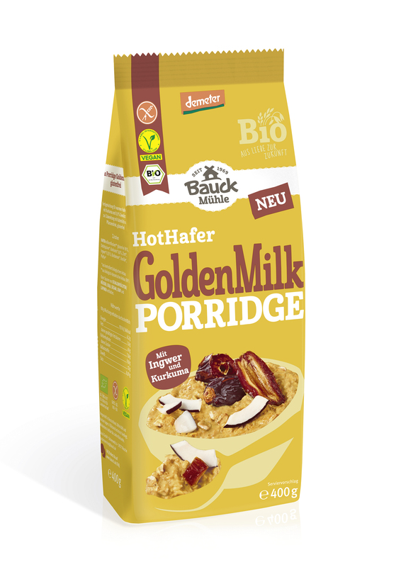 Bauck Mühle - Hot Hafer Golden Milk Porridge dem. gf 6 Stück zuBauck Mühle - Hot Hafer Golden Milk Porridge dem. gf