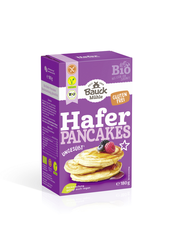 Bauck Mühle - Hafer Pancakes 180g Bio gf 6 Stück zuBauck Mühle - Hafer Pancakes 180g Bio gf