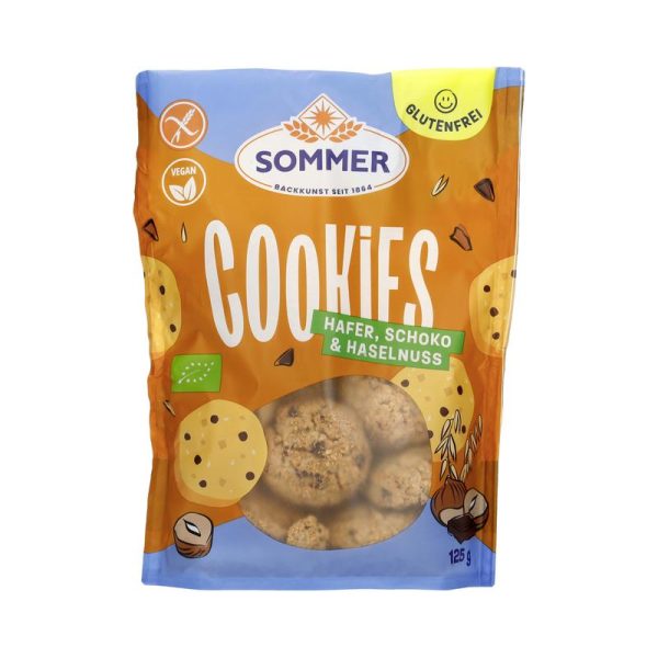 Sommer Bio Cookies Hafer, Schoko & Haselnuss glutenfrei 8 Stück zu 125 g