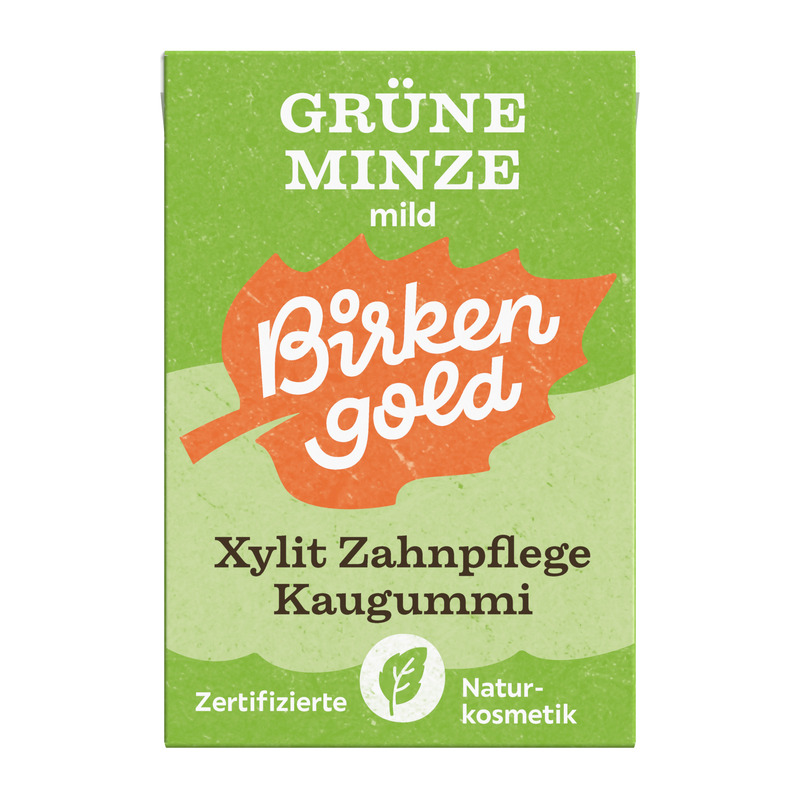 Birkengold - Zahnpflege Natur Kaugummi Grüne Minze Mild