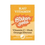 Zahnpflege für Zwischendurch, kauen auf natürlicher Kaumasse, mit einer Extraportion Vitamin C und Zink zur Unterstützung deines Immunsystems. konv.Mono- und Mischprodukte Birkengold - Natur Kau-Vitamin C + Zink