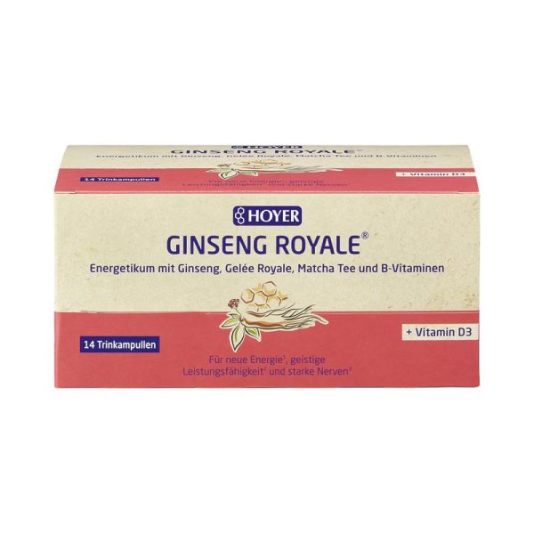Hoyer Ginseng Royale Energetikum mit Ginseng, Gelée Royale, Matcha Tee und B-Vitaminen 4 Packungen zu 210 ml