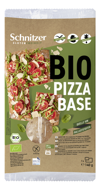 Schnitzer GLUTENFREIHEIT - Bio Pizza Base 8 Stück zuSchnitzer GLUTENFREIHEIT - Bio Pizza Base