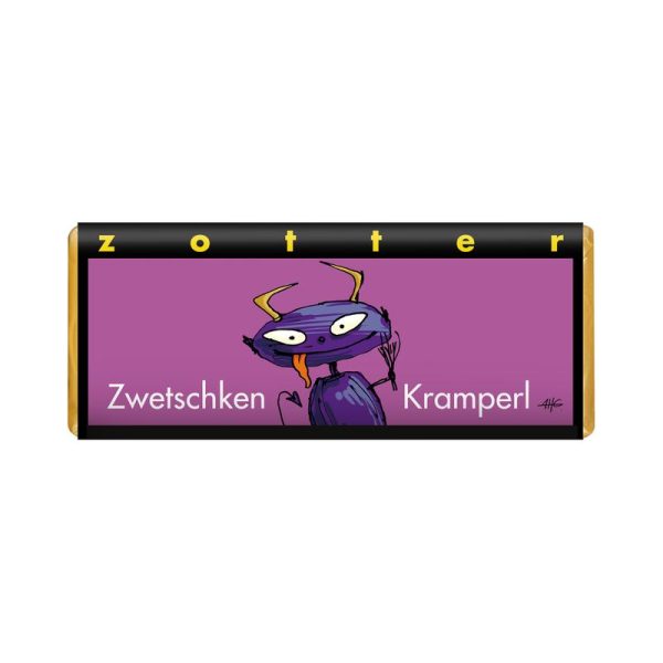 Zotter Schokolade Zwetschken Kramperl" - Rum-Pflaumen-Marzipan  10 Stück zu 70 g"