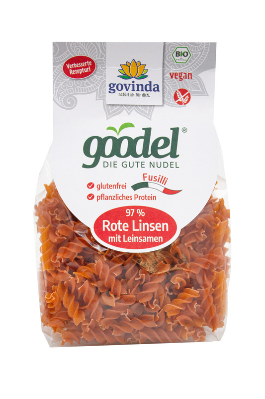 Govinda - Goodel Fussili Rote Linsen Leinsaat 10 Stück zu BIO