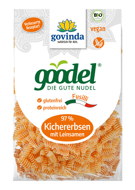 Govinda - Goodel Fussili Kichererbsen Leinsaat 10 Stück zu BIO