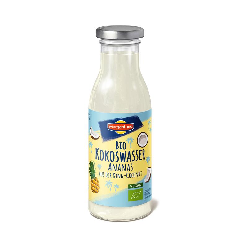 Morgenland Bio-Kokoswasser Ananas aus der King-Coconut 12 Stück zu 200 ml