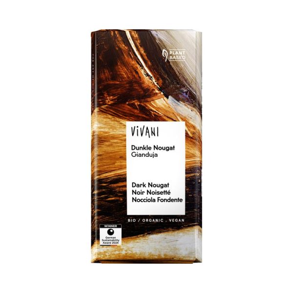 Vivani Schokolade Dunkle Nougat Gianduja 12 Stück zu 80 g
