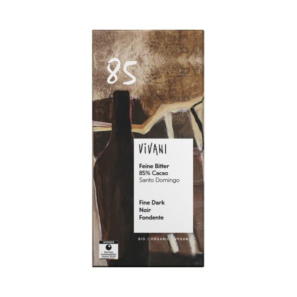 Vivani Schokolade Feine Bitter 85 % Cacao 10 Stück zu 80 g