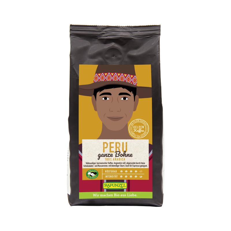 Rapunzel Naturkost Heldenkaffee Peru, ganze Bohne HIH 6 Stück zu 250 g
