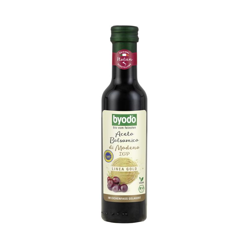 Byodo Aceto Balsamico di Modena IGP - Linea Gold Premium, 6% Säure, 0,25l 6 Stück zu 250 ml
