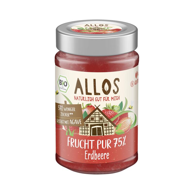 Allos Frucht-Pur-75-Erdbeere