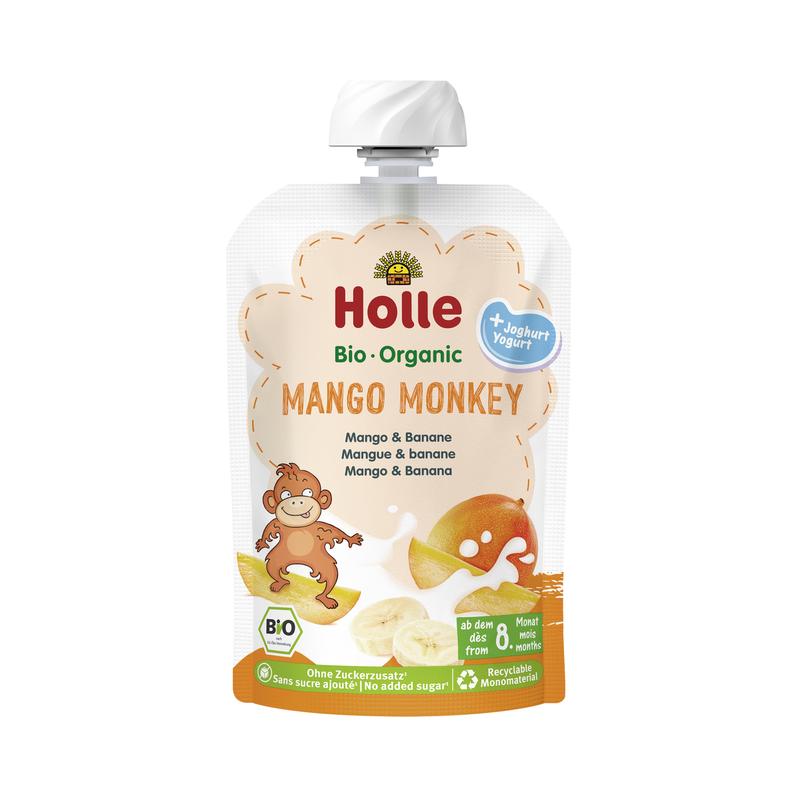Holle Mango Monkey - Pouchy Mango mit Joghurt 10 Stück zu 100 g