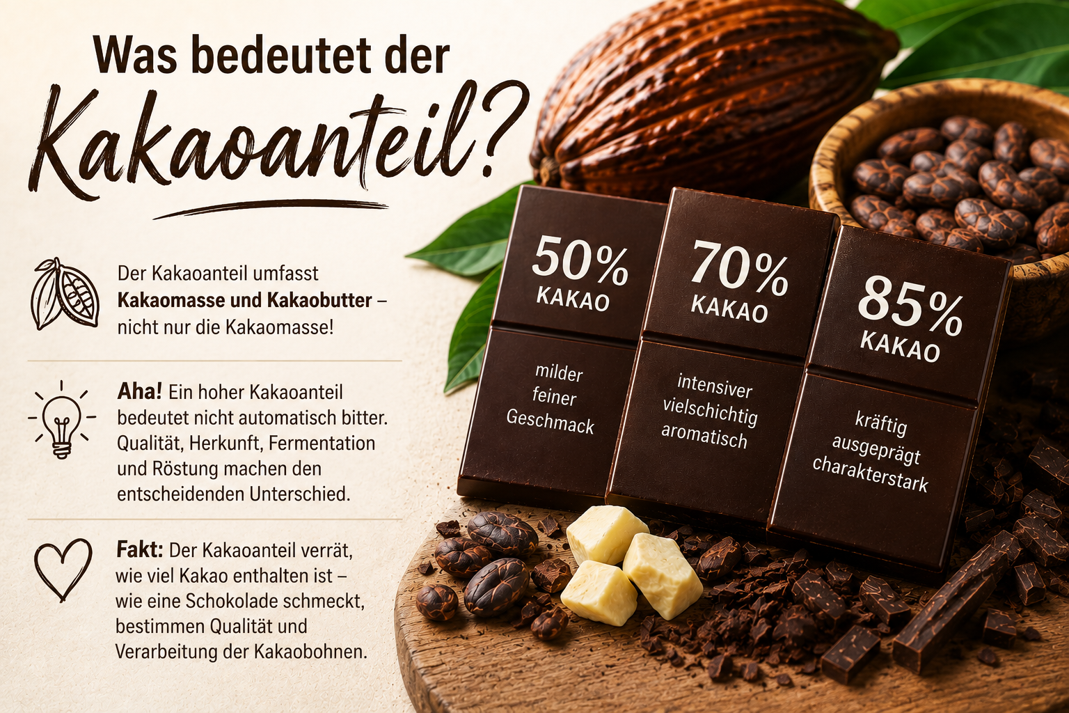 Was bedeutet der Kakaoanteil wirklich? Was bedeutet der Kakaoanteil wirklich?