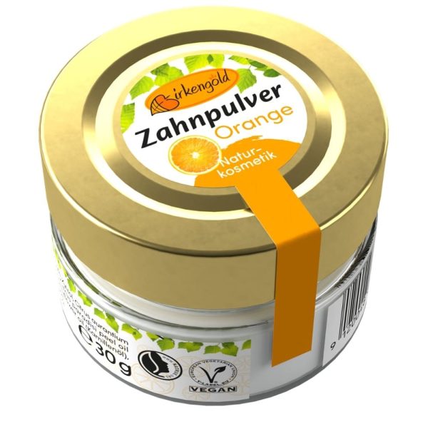 Zahnpulver Orange Kids Birkengold
