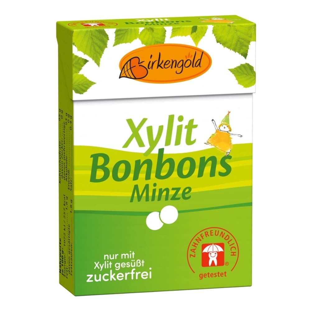 Xylit Bonbons Minze Birkengold