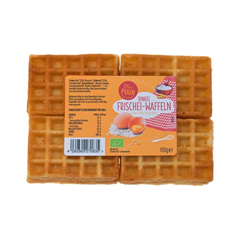 Dinkel Frischei-Waffeln Nur Puur