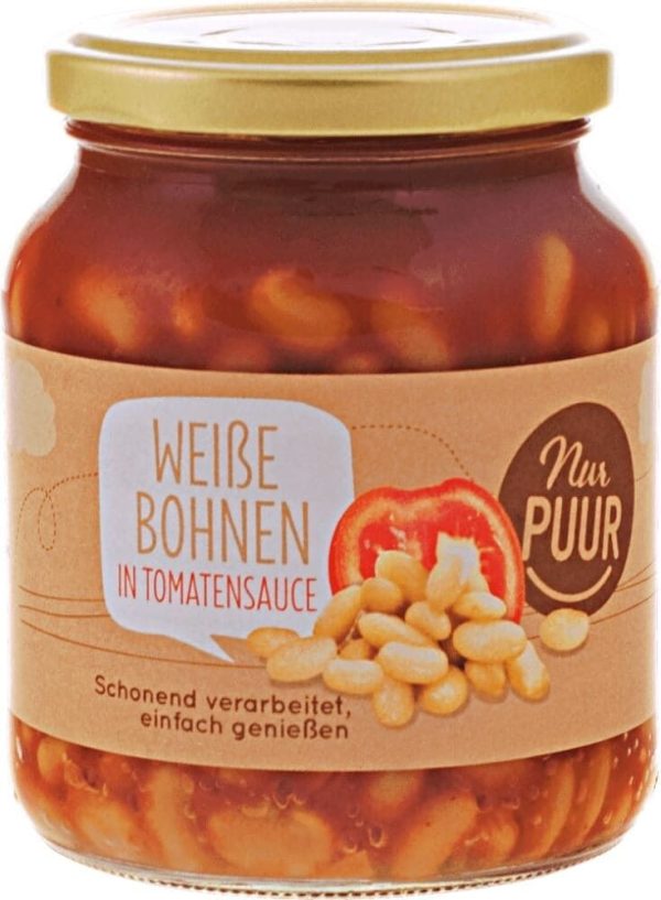 Weiße Bohnen in Tomatensauce Nur Puur