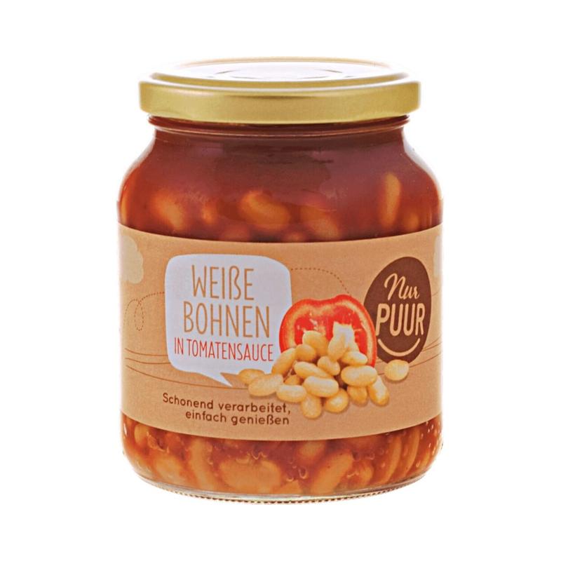 Weiße Bohnen in Tomatensauce Nur Puur