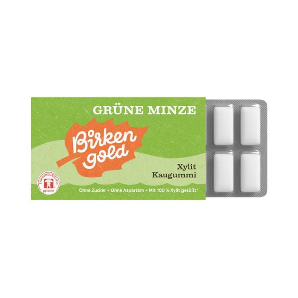 Xylit Kaugummi Grüne Minze Birkengold