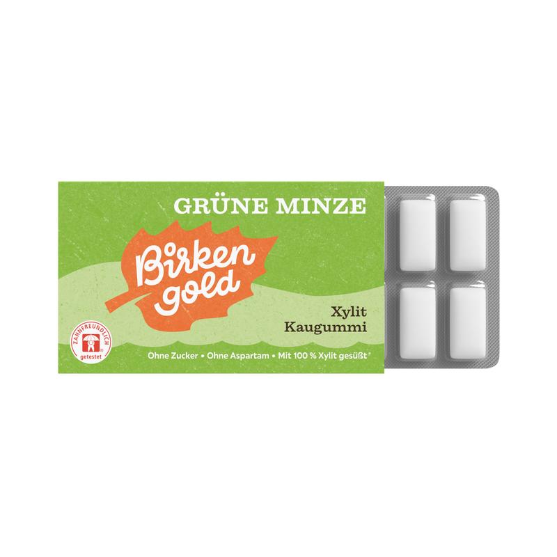 Xylit Kaugummi Grüne Minze Birkengold