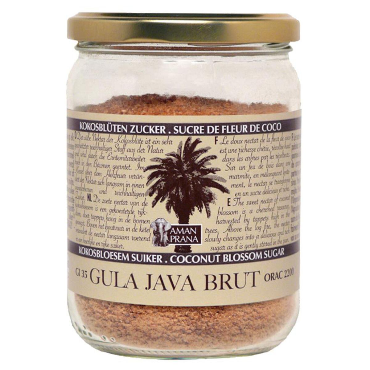 Kokosblütenzucker Gula Java Brut Amanprana