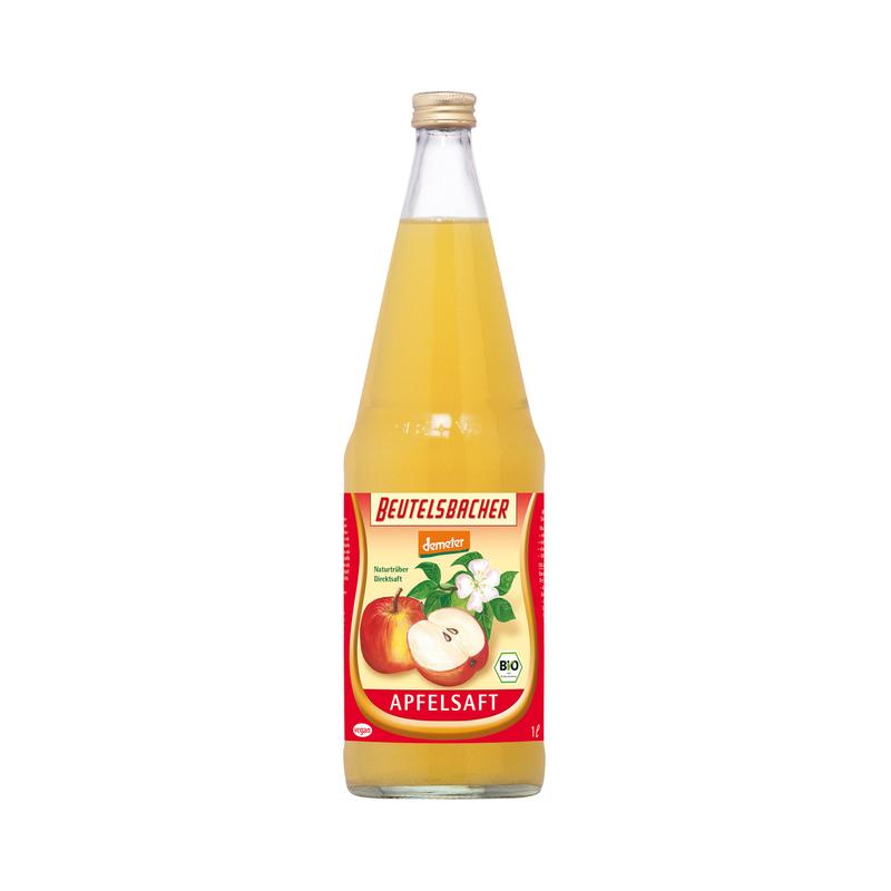 Beutelsbacher - Apfelsaft 6 Stück zu 1 l (inkl. Pfand für Flaschen und Kiste)