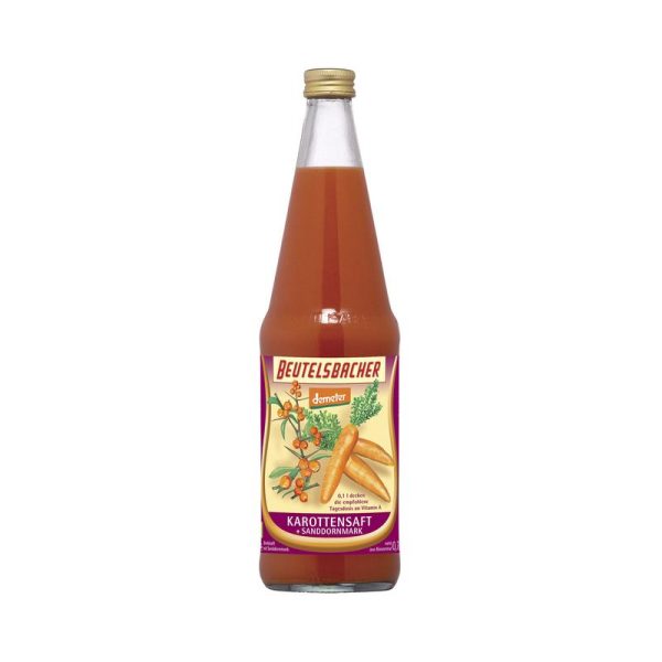 Beutelsbacher - Karotte Sanddorn Saft 6 Stück zu 700 ml (inkl. Pfand für Flaschen und Kiste)
